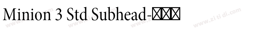 Minion 3 Std Subhead字体转换 Minion 3 Std Subhead字体转换